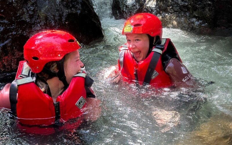 People looking excited in the ghyll