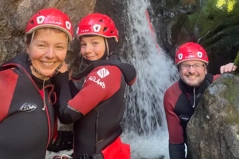Family canyoning adventures in Keswick