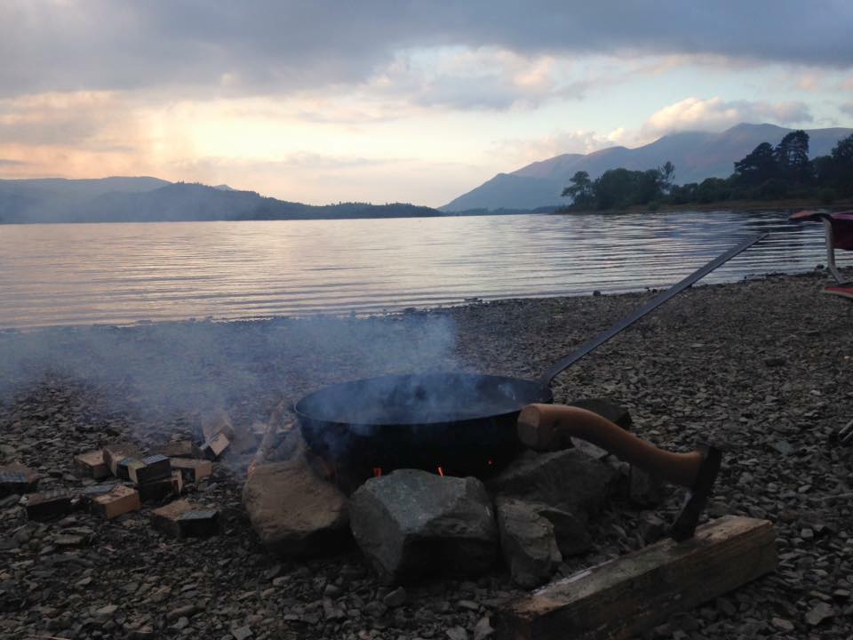 Camping by Derwentwater in the Lake District